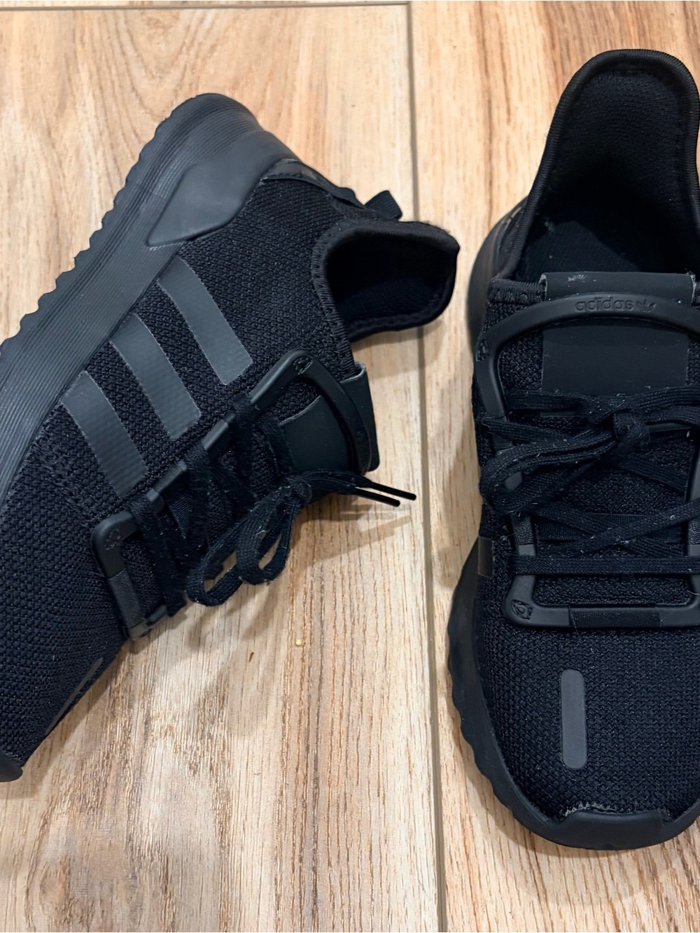 Kids adidas All-Black Knit Casual Sneakers